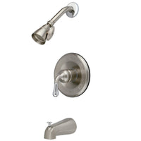 Thumbnail for Kingston Brass GKB1637T Water Saving Magellan Single Handle and Tub and Shower Faucet- Trim Only, Brushed Nickel/Polished Chrome - BNGBath