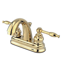 Thumbnail for Kingston Brass KB5612KL 4 in. Centerset Bathroom Faucet, Polished Brass - BNGBath