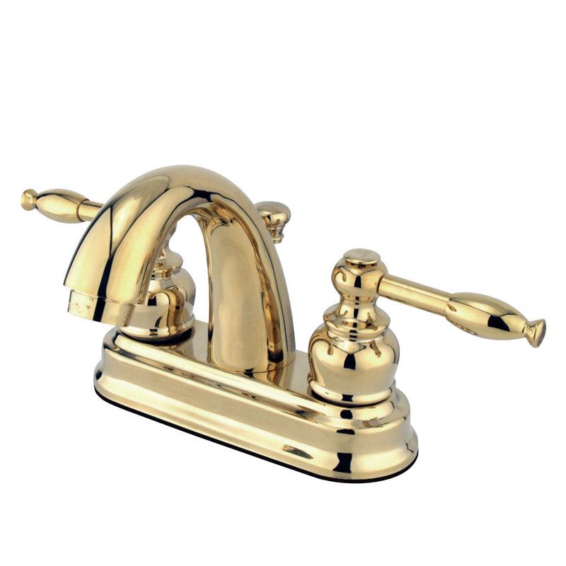 Kingston Brass KB5612KL 4 in. Centerset Bathroom Faucet, Polished Brass - BNGBath