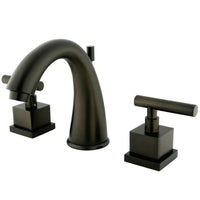 Thumbnail for Kingston Brass KS2965CQL 8 in. Widespread Bathroom Faucet, Oil Rubbed Bronze - BNGBath