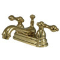 Thumbnail for Kingston Brass CC11L2 4 in. Centerset Bathroom Faucet, Polished Brass - BNGBath