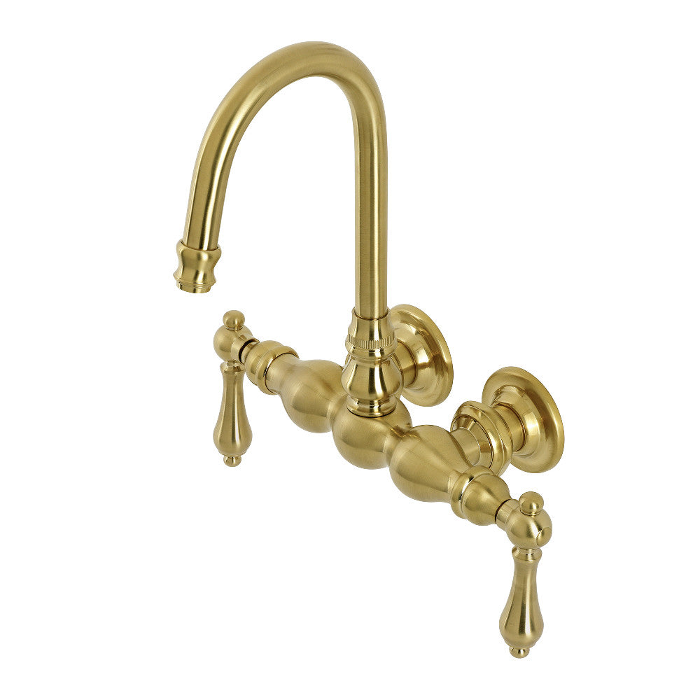 Aqua Vintage AE1T7 Vintage 3-3/8 Inch Wall Mount Tub Faucet, Brushed Brass - BNGBath