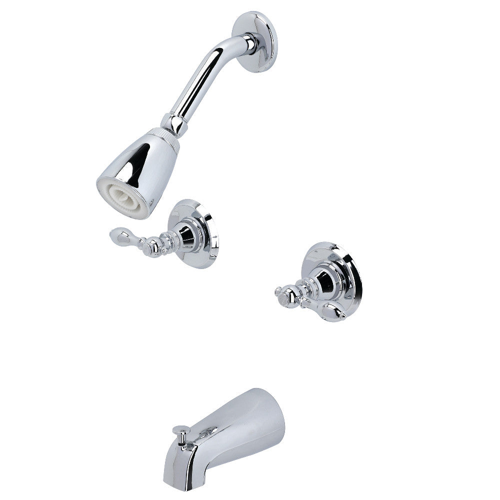 Kingston Brass KB241ACL American Classic Two-Handle Tub and Shower Faucet, Polished Chrome - BNGBath