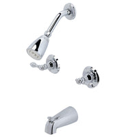 Thumbnail for Kingston Brass KB241ACL American Classic Two-Handle Tub and Shower Faucet, Polished Chrome - BNGBath