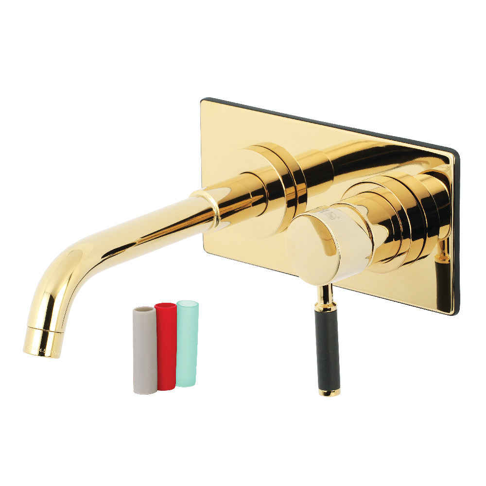 Kingston Brass KS8112DKL Kaiser Single-Handle Wall Mount Bathroom Faucet, Polished Brass - BNGBath