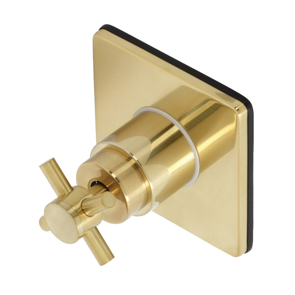 Kingston Brass KS3047DX Concord 3-Way Diverter Valve with Trim Kit, Brushed Brass - BNGBath