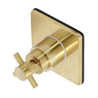Thumbnail for Kingston Brass KS3047DX Concord 3-Way Diverter Valve with Trim Kit, Brushed Brass - BNGBath