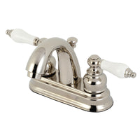 Thumbnail for Kingston Brass KB5616PL Restoration 4 in. Centerset Bathroom Faucet, Polished Nickel - BNGBath