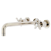 Thumbnail for Kingston Brass KS8026BEX Essex Two-Handle Wall Mount Tub Faucet, Polished Nickel - BNGBath