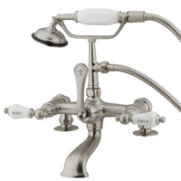 Thumbnail for Kingston Brass CC207T8 Vintage 7-Inch Deck Mount Tub Faucet, Brushed Nickel - BNGBath