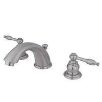 Thumbnail for Kingston Brass KB968KL Widespread Bathroom Faucet, Brushed Nickel - BNGBath