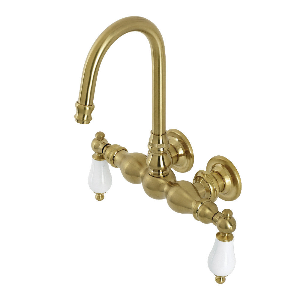 Aqua Vintage AE5T7 Vintage 3-3/8 Inch Wall Mount Tub Faucet, Brushed Brass - BNGBath