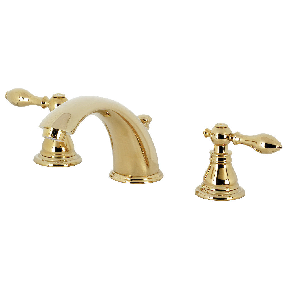 Kingston Brass KB962ACL American Classic Widespread Bathroom Faucet with Retail Pop-Up, Polished Brass - BNGBath