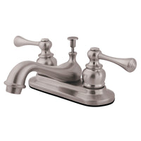 Thumbnail for Kingston Brass KB608BL 4 in. Centerset Bathroom Faucet, Brushed Nickel - BNGBath