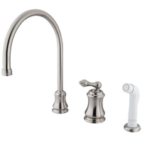 Thumbnail for Kingston Brass KS3818AL Widespread Kitchen Faucet, Brushed Nickel - BNGBath