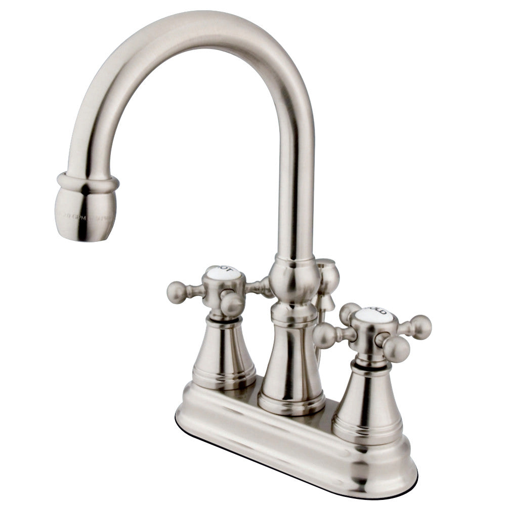 Kingston Brass KS2618BX 4 in. Centerset Bathroom Faucet, Brushed Nickel - BNGBath