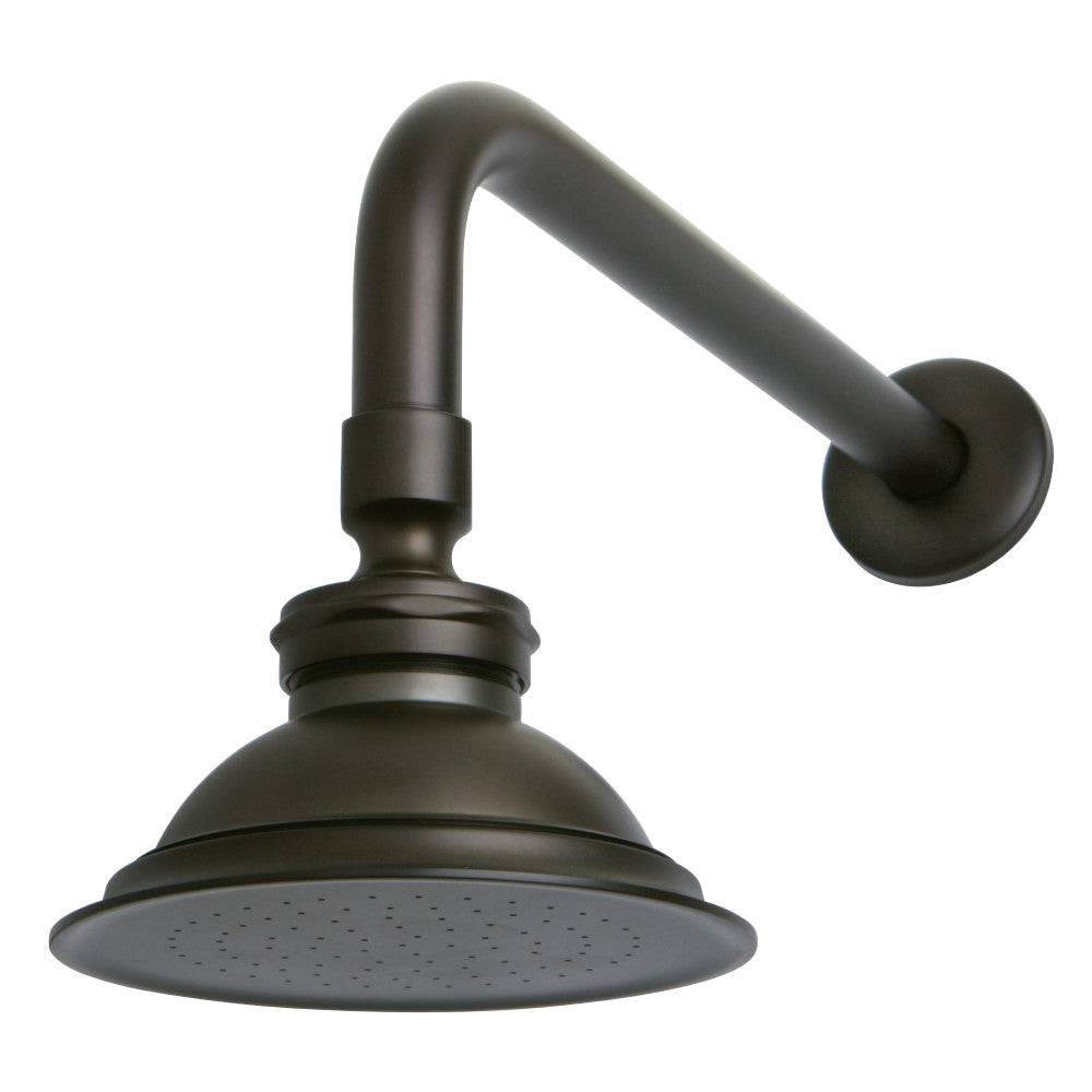 Kingston Brass P10ORBCK Victorian Brass Showerhead with 12" Shower Arm Combo, Oil Rubbed Bronze - BNGBath