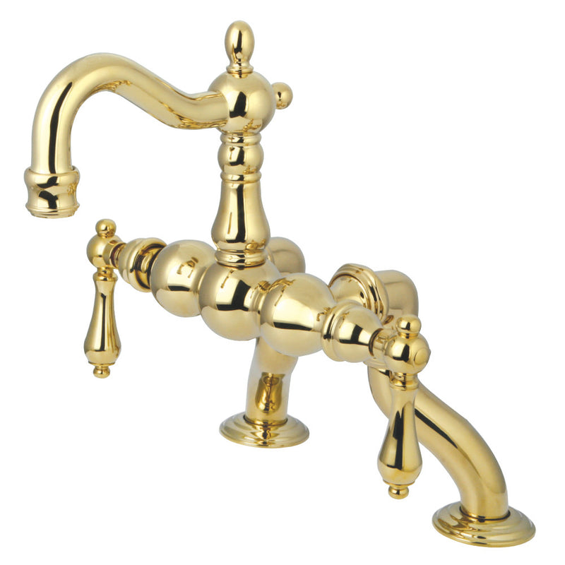 Kingston Brass CC2001T2 Vintage Clawfoot Tub Faucet, Polished Brass - BNGBath