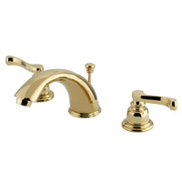 Thumbnail for Kingston Brass KB962FL Widespread Bathroom Faucet, Polished Brass - BNGBath