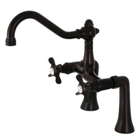 Thumbnail for Kingston Brass KS3235BEX Essex 7-Inch Center Deck Mount Clawfoot Tub Faucet, Oil Rubbed Bronze - BNGBath