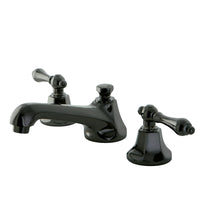 Thumbnail for Kingston Brass NS4460AL Widespread Bathroom Faucet, Black Stainless Steel - BNGBath