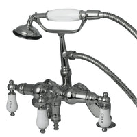Thumbnail for Kingston Brass CC624T1 Vintage Adjustable Center Deck Mount Tub Faucet, Polished Chrome - BNGBath