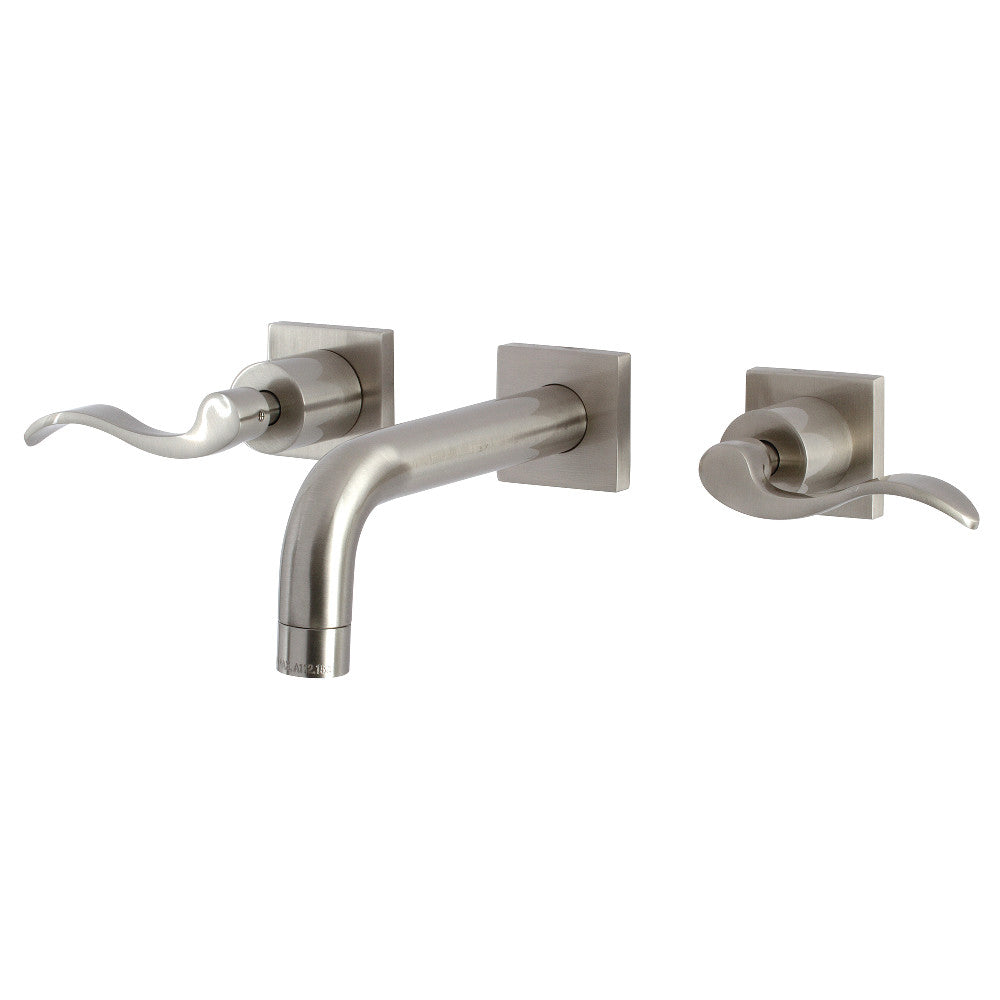 Kingston Brass KS6128DFL NuWave Two-Handle Wall Mount Bathroom Faucet, Brushed Nickel - BNGBath