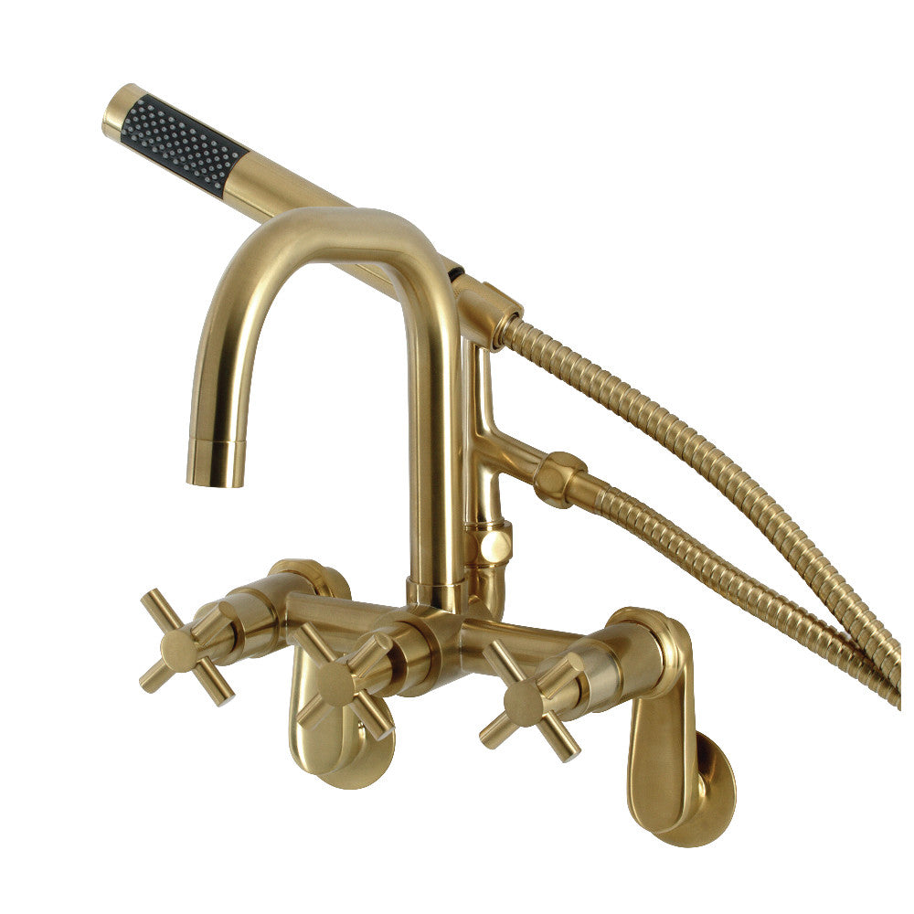 Aqua Vintage AE8457DX Concord Wall Mount Clawfoot Tub Faucet, Brushed Brass - BNGBath