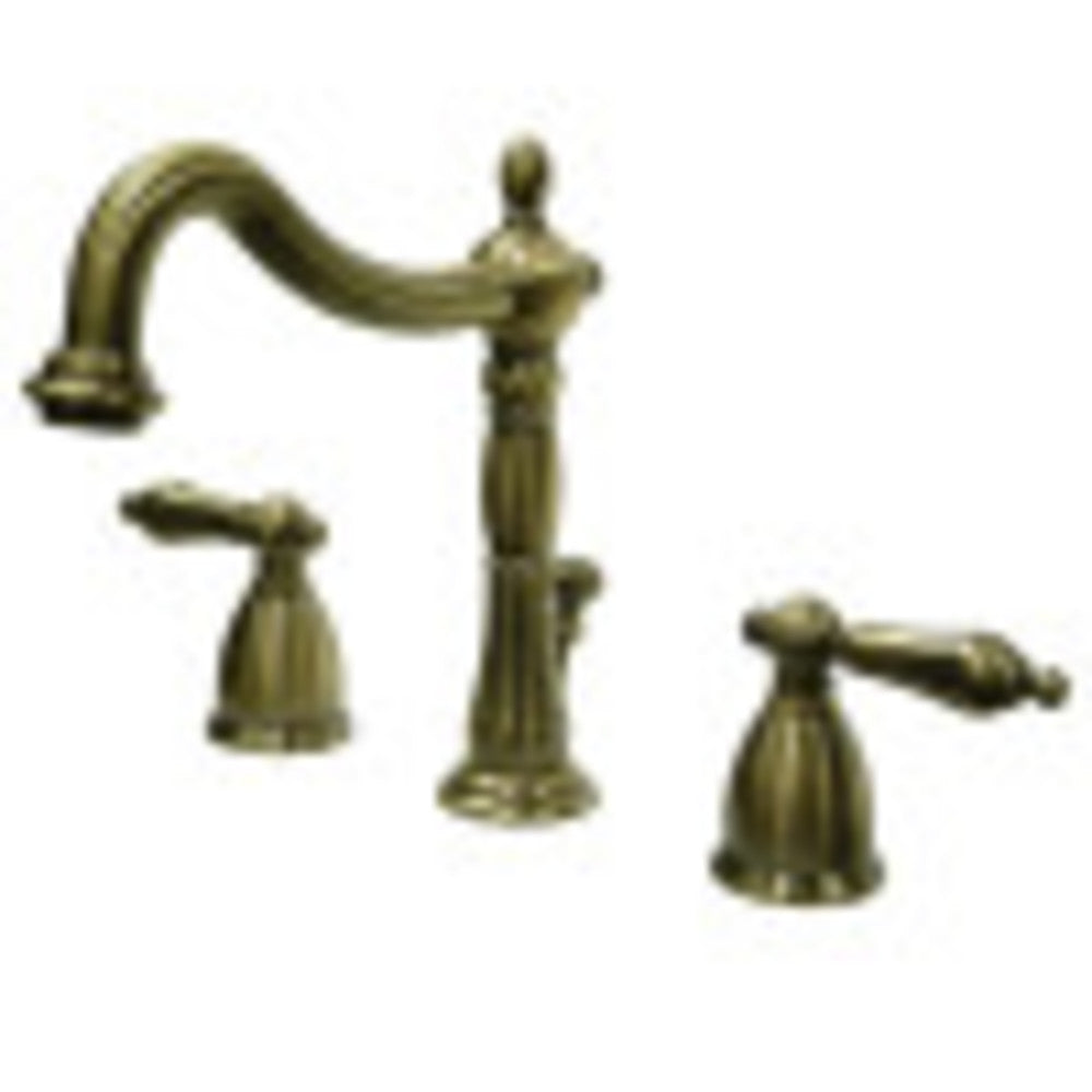 Kingston Brass KB1973AL Heritage Widespread Bathroom Faucet with Brass Pop-Up, Antique Brass - BNGBath