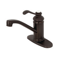 Thumbnail for Kingston Brass KS3405TPL Templeton Single-Handle Bathroom Faucet with Push Pop-Up, Oil Rubbed Bronze - BNGBath