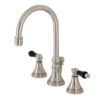Thumbnail for Kingston Brass KS2988PKL Duchess Widespread Bathroom Faucet with Brass Pop-Up, Brushed Nickel - BNGBath