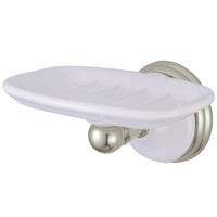 Thumbnail for Kingston Brass BA1115SN Victorian Wall-Mount Soap Dish, Brushed Nickel - BNGBath