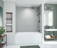 Thumbnail for MTMK72-3450 34 x 50 x 72 Swanstone Metro Subway Tile Glue up Bathtub and Shower Wall Kit  - BNGBath