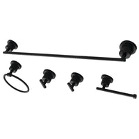 Thumbnail for Kingston Brass BAH8230478MB Concord 5-Piece Bathroom Accessory Set, Matte Black - BNGBath
