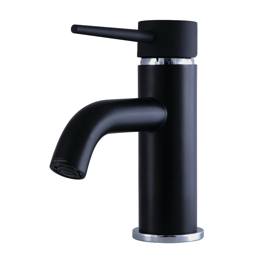 Fauceture LS8227NYL New York Single-Handle Bathroom Faucet with Push Pop-Up, Matte Black/Polished Chrome - BNGBath