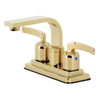 Thumbnail for Kingston Brass KB8462EFL Centurion 4-Inch Centerset Bathroom Faucet, Polished Brass - BNGBath