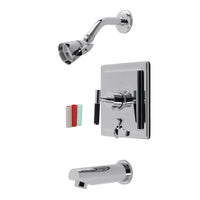 Thumbnail for Kingston Brass KB86510CKL Kaiser Single-Handle Tub and Shower Faucet, Polished Chrome - BNGBath