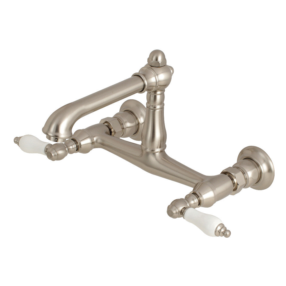 Kingston Brass KS7248PL Wall Mount Bathroom Faucet, Brushed Nickel - BNGBath