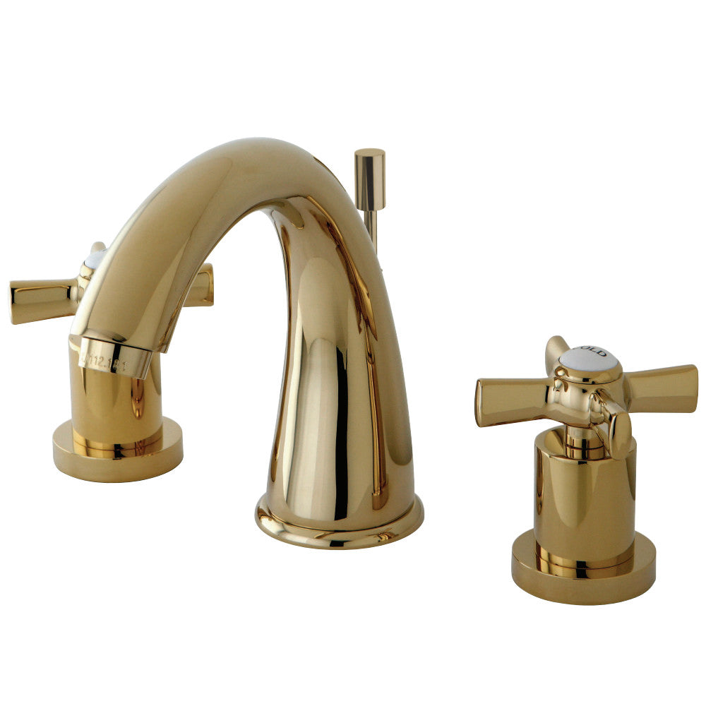 Kingston Brass KS2962ZX 8 in. Widespread Bathroom Faucet, Polished Brass - BNGBath