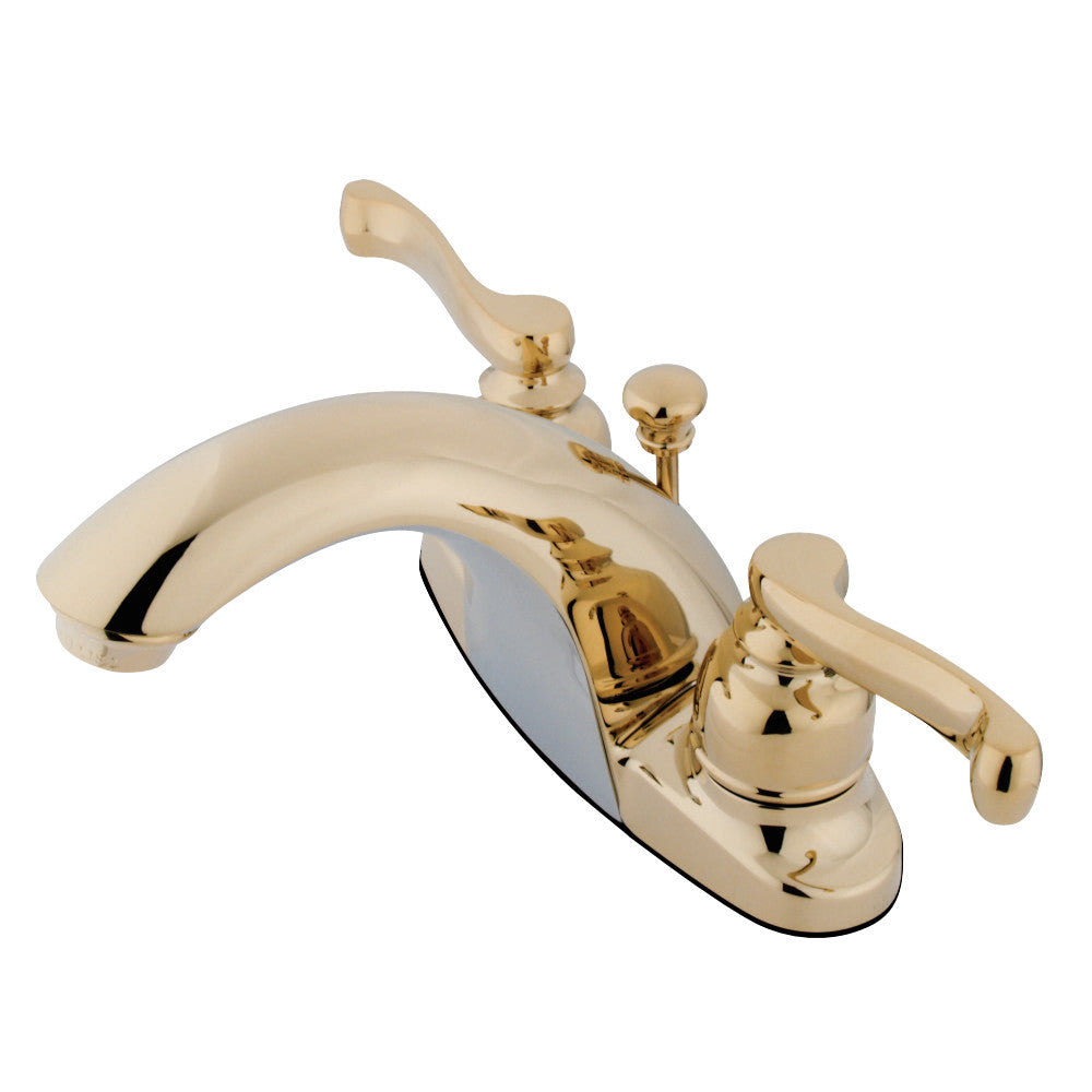 Kingston Brass KB7642FL 4 in. Centerset Bathroom Faucet, Polished Brass - BNGBath