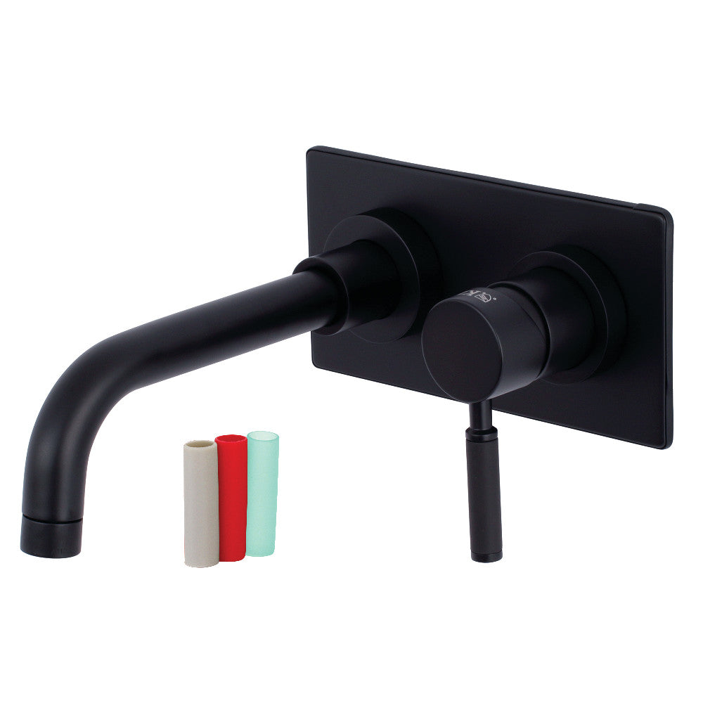 Kingston Brass KS8110DKL Kaiser Single-Handle Wall Mount Bathroom Faucet, Matte Black - BNGBath