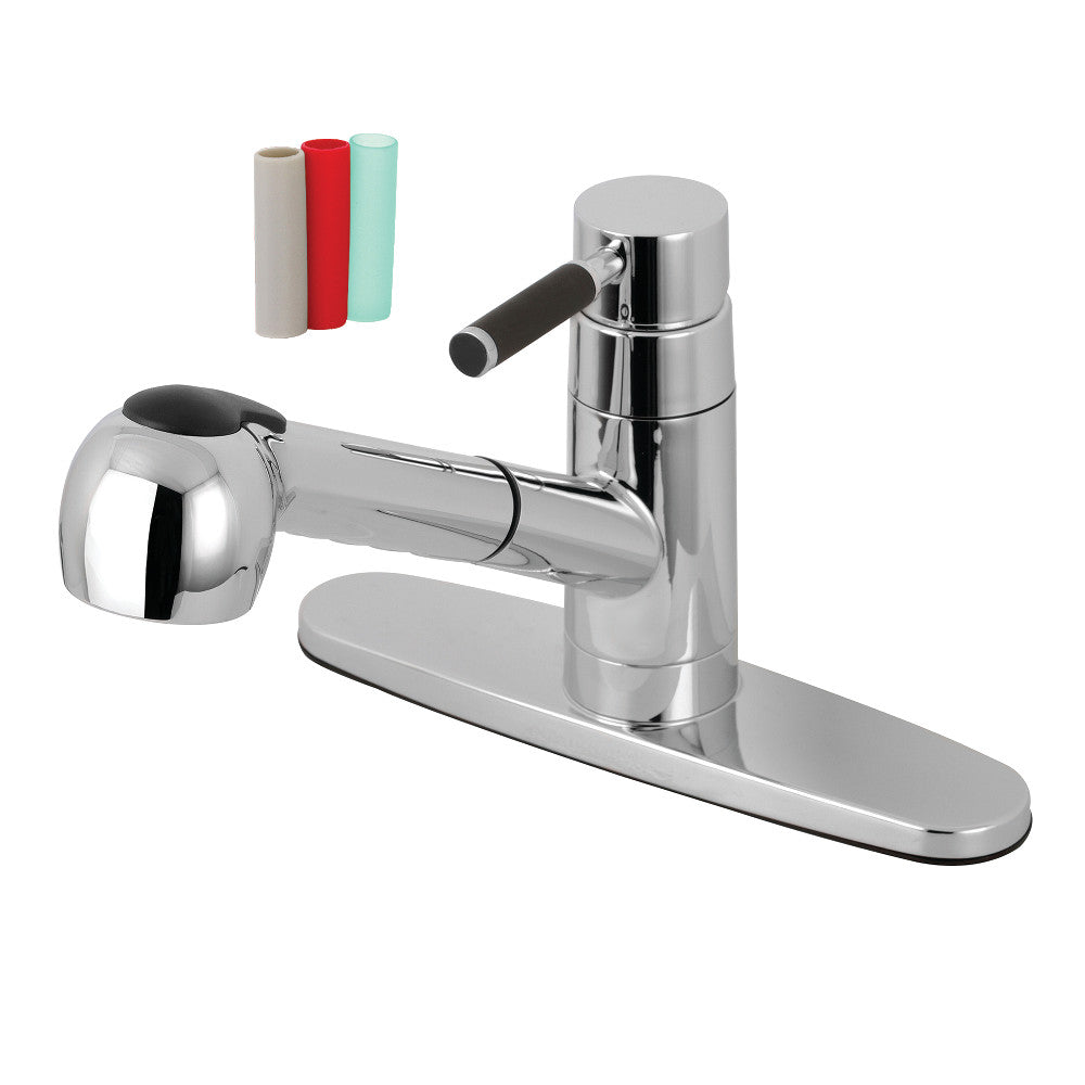 Gourmetier GSC881DKLSP Single-Handle Pull-Out Kitchen Faucet, Polished Chrome - BNGBath