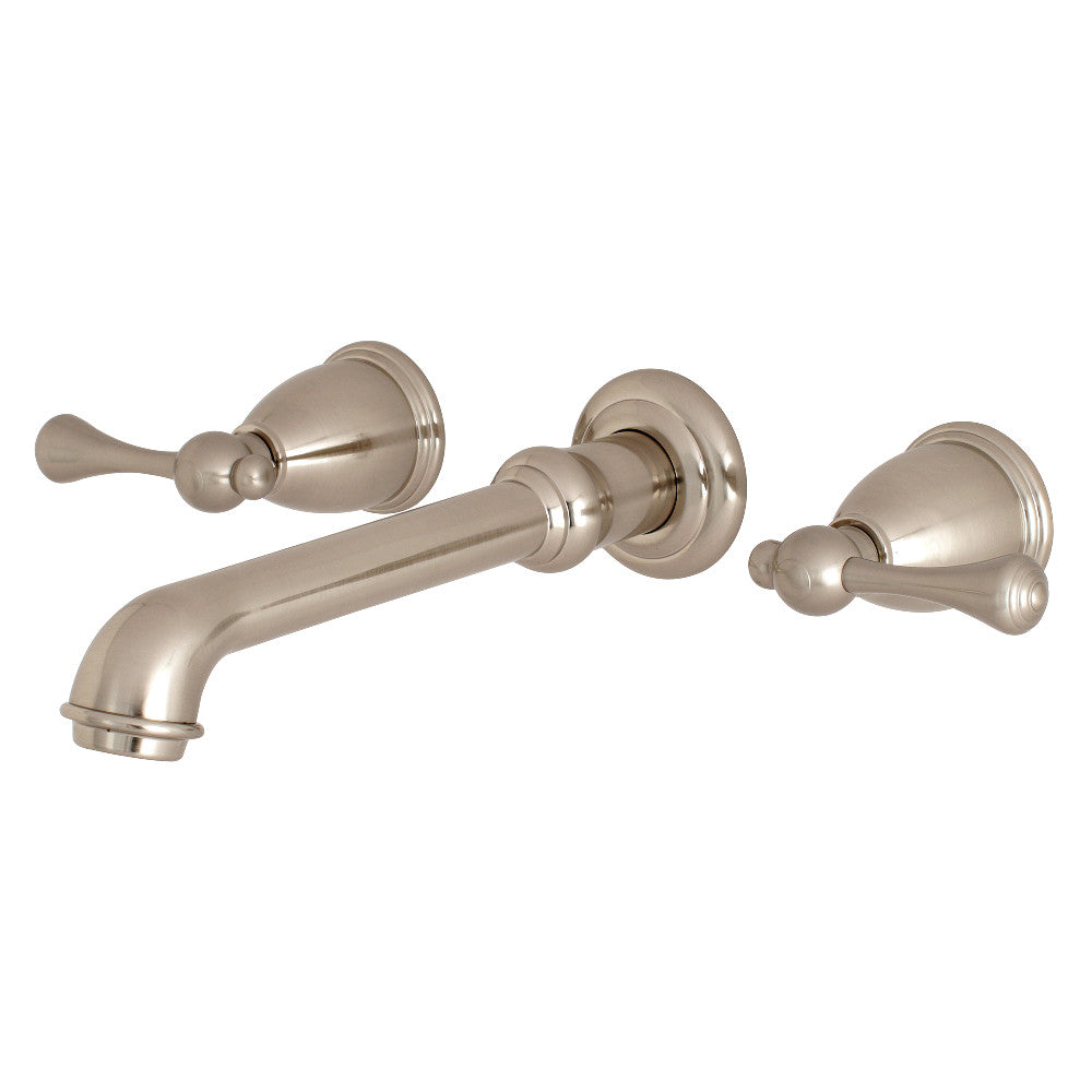 Kingston Brass KS7028BL English Country 2-Handle Wall Mount Roman Tub Faucet, Brushed Nickel - BNGBath