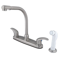 Thumbnail for Kingston Brass KB718LL Legacy 8-Inch Centerset Kitchen Faucet, Brushed Nickel - BNGBath