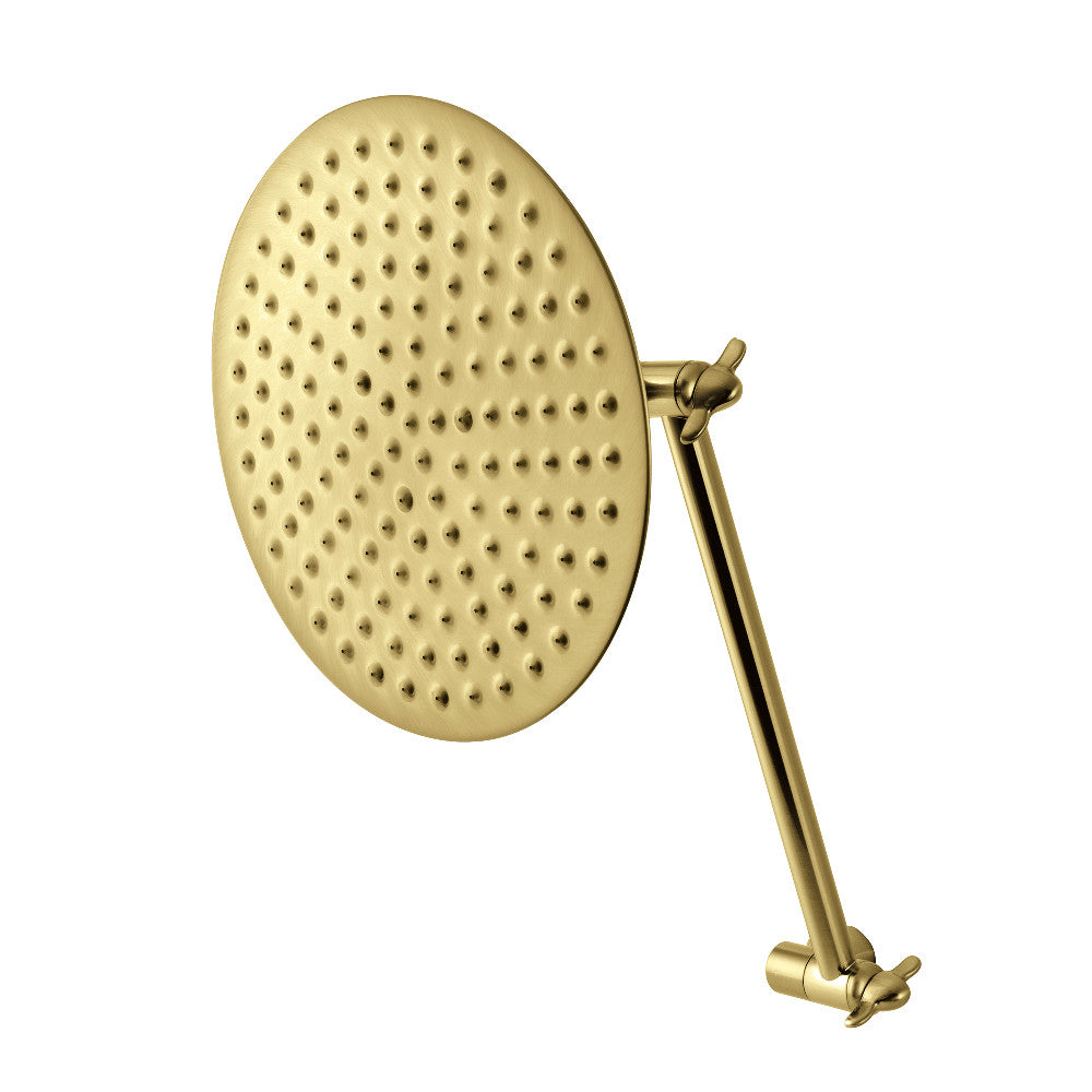 Kingston Brass K136K7 Victorian Shower Head with Adjustable Shower Arm, Brushed Brass - BNGBath