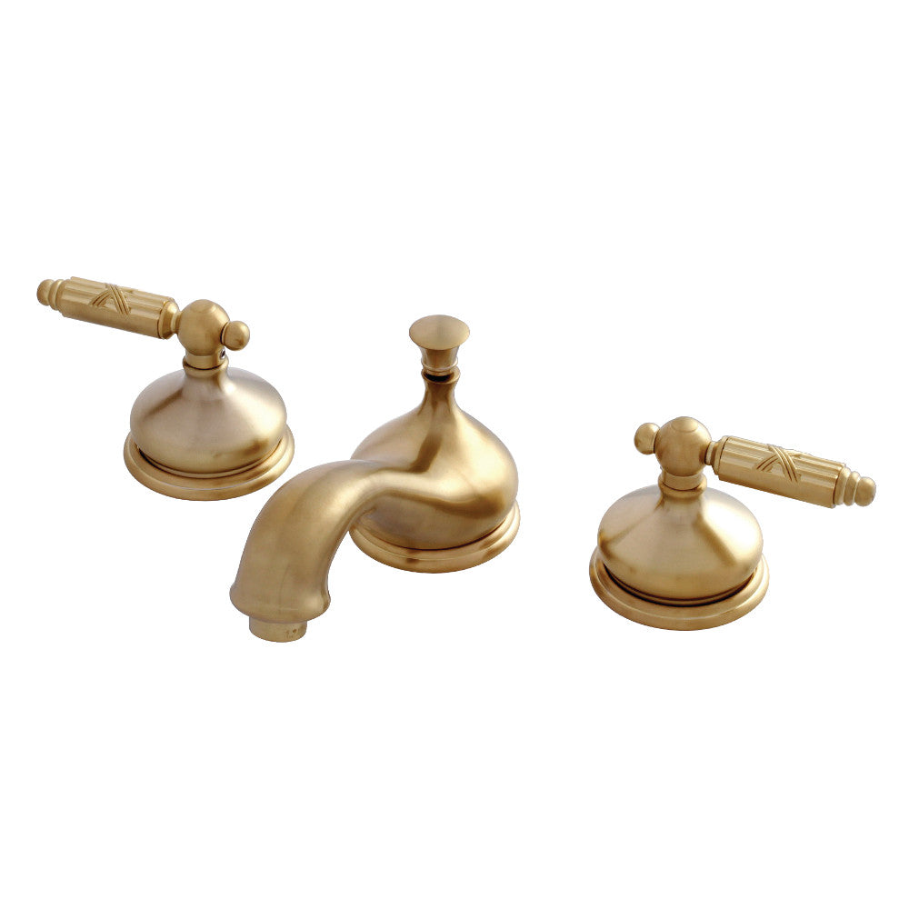 Kingston Brass KS1167GL 8 in. Widespread Bathroom Faucet, Brushed Brass - BNGBath
