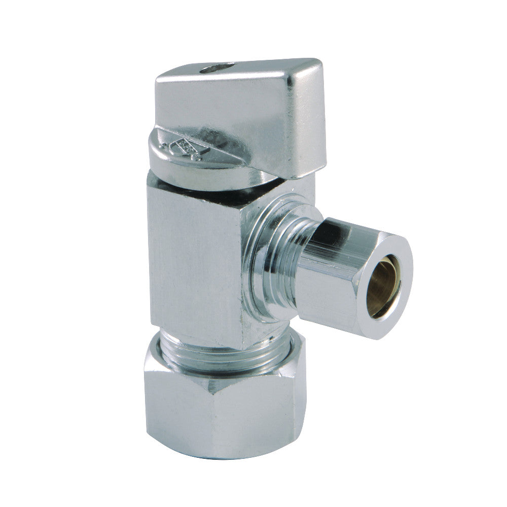 Kingston Brass KF53301CTL 5/8"O.D x 3/8"O.D. Compression Quarter Turn Angle Stop Valve, Polished Chrome - BNGBath