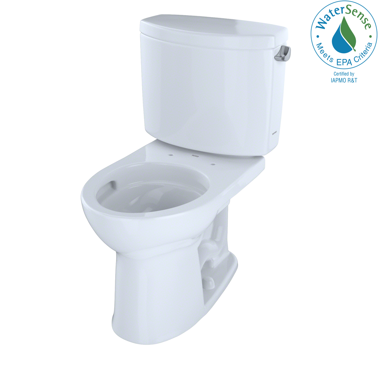 TOTO Drake II Two-Piece Round 1.28 GPF Universal Height Toilet with CeFiONtect and Right-Hand Trip Lever,  - CST453CEFRG#01 - BNGBath