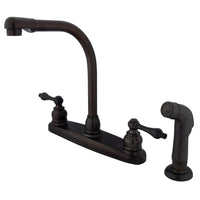 Thumbnail for Kingston Brass KB715ALSP Victorian Centerset Kitchen Faucet, Oil Rubbed Bronze - BNGBath
