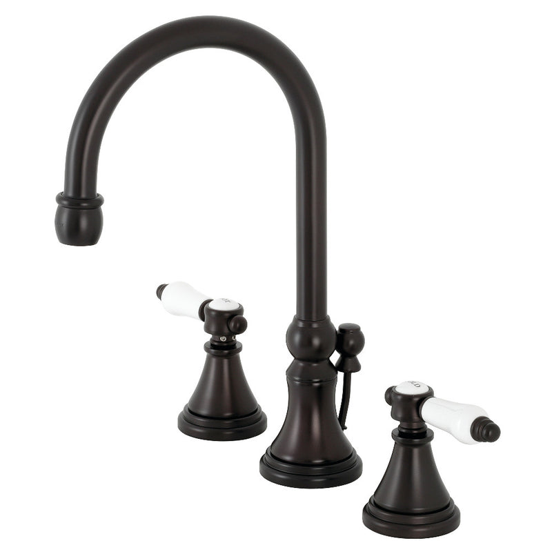 Kingston Brass KS2985BPL Bel Air Widespread Bathroom Faucet with Brass Pop-Up, Oil Rubbed Bronze - BNGBath
